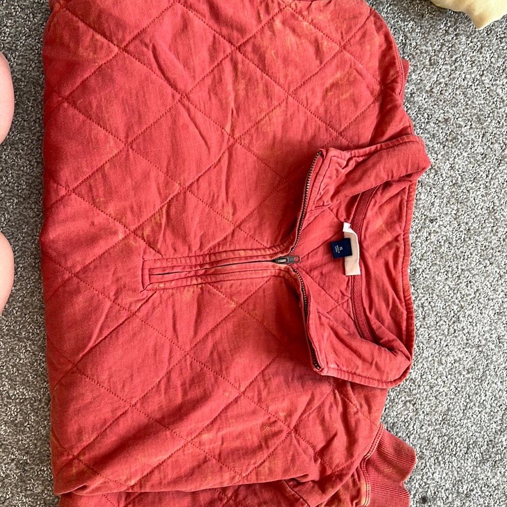 Vintage quarter zip with yellow wash